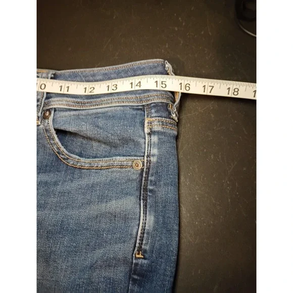 American Eagle Kick Boot Jeans Women 8 Short 30x30 Blue Denim Next Level Stretch - Picture 9 of 10